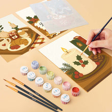 Afbeelding in Gallery-weergave laden, Mini Schilderen op Nummer 15x20cm (6 stuks) - Feestelijke Wintermomenten
