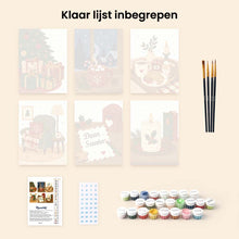 Afbeelding in Gallery-weergave laden, Mini Schilderen op Nummer 15x20cm (6 stuks) - Feestelijke Wintermomenten