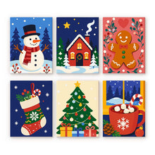 Afbeelding in Gallery-weergave laden, Mini Schilderen op Nummer 15x20cm (6 stuks) - Favorieten van de Feestelijke Winter