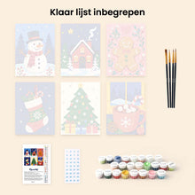 Afbeelding in Gallery-weergave laden, Mini Schilderen op Nummer 15x20cm (6 stuks) - Favorieten van de Feestelijke Winter