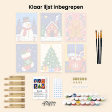 Afbeelding in Gallery-weergave laden, Mini Schilderen op Nummer 15x20cm (6 stuks) - Favorieten van de Feestelijke Winter