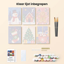 Afbeelding in Gallery-weergave laden, Mini Schilderen op Nummer 15x20cm (6 stuks) - Favorieten van de Feestelijke Winter