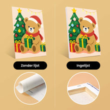 Afbeelding in Gallery-weergave laden, Mini Schilderen op Nummer 15x20cm (6 stuks) - Kerstteddyberen