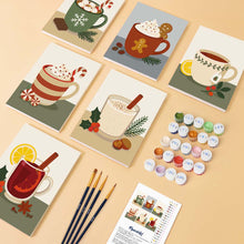 Afbeelding in Gallery-weergave laden, Mini Schilderen op Nummer 15x20cm (6 stuks) - Gezellige Winterdranken