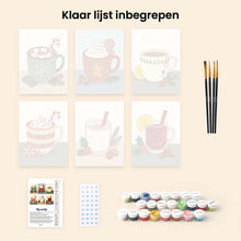 Afbeelding in Gallery-weergave laden, Mini Schilderen op Nummer 15x20cm (6 stuks) - Gezellige Winterdranken