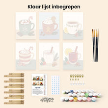 Afbeelding in Gallery-weergave laden, Mini Schilderen op Nummer 15x20cm (6 stuks) - Gezellige Winterdranken