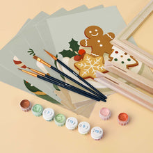 Afbeelding in Gallery-weergave laden, Mini Schilderen op Nummer 15x20cm (6 stuks) - Kerstlekkernijen