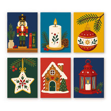 Afbeelding in Gallery-weergave laden, Mini Schilderen op Nummer 15x20cm (6 stuks) - Kersttradities