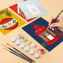 Afbeelding in Gallery-weergave laden, Mini Schilderen op Nummer 15x20cm (6 stuks) - Kersttradities