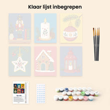 Afbeelding in Gallery-weergave laden, Mini Schilderen op Nummer 15x20cm (6 stuks) - Kersttradities