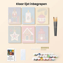 Afbeelding in Gallery-weergave laden, Mini Schilderen op Nummer 15x20cm (6 stuks) - Kersttradities