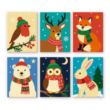 Afbeelding in Gallery-weergave laden, Mini Schilderen op Nummer 15x20cm (6 stuks) - Winterdieren