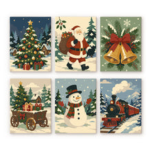 Afbeelding in Gallery-weergave laden, Mini Schilderen op Nummer 15x20cm (6 stuks) - Kerstverhalenboek