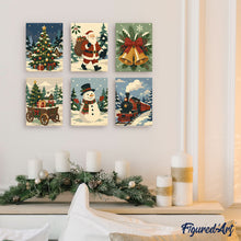 Afbeelding in Gallery-weergave laden, Mini Schilderen op Nummer 15x20cm (6 stuks) - Kerstverhalenboek