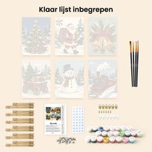 Afbeelding in Gallery-weergave laden, Mini Schilderen op Nummer 15x20cm (6 stuks) - Kerstverhalenboek
