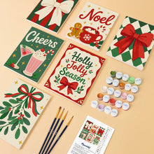 Afbeelding in Gallery-weergave laden, Mini Schilderen op Nummer 15x20cm (6 stuks) - Gezellige kerstsfeer