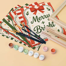 Afbeelding in Gallery-weergave laden, Mini Schilderen op Nummer 15x20cm (6 stuks) - Vrolijke kerstwensen
