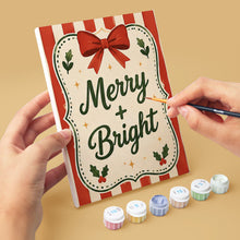 Afbeelding in Gallery-weergave laden, Mini Schilderen op Nummer 15x20cm (6 stuks) - Vrolijke kerstwensen