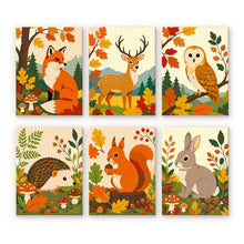 Afbeelding in Gallery-weergave laden, Mini Schilderen op Nummer 15x20cm (6 stuks) - Boswezentjes