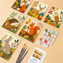 Afbeelding in Gallery-weergave laden, Mini Schilderen op Nummer 15x20cm (6 stuks) - Boswezentjes