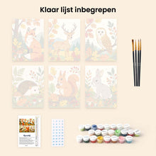 Afbeelding in Gallery-weergave laden, Mini Schilderen op Nummer 15x20cm (6 stuks) - Boswezentjes