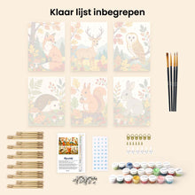 Afbeelding in Gallery-weergave laden, Mini Schilderen op Nummer 15x20cm (6 stuks) - Boswezentjes