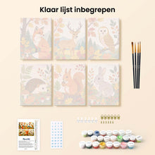 Afbeelding in Gallery-weergave laden, Mini Schilderen op Nummer 15x20cm (6 stuks) - Boswezentjes