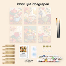 Afbeelding in Gallery-weergave laden, Mini Schilderen op Nummer 15x20cm (6 stuks) - Pompoenkruidseizoen