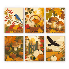 Afbeelding in Gallery-weergave laden, Mini Schilderen op Nummer 15x20cm (6 stuks) - Wilde herfstoogst