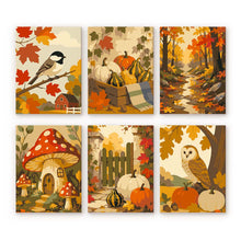 Afbeelding in Gallery-weergave laden, Mini Schilderen op Nummer 15x20cm (6 stuks) - Oogst in het bos