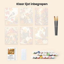 Afbeelding in Gallery-weergave laden, Mini Schilderen op Nummer 15x20cm (6 stuks) - Oogst in het bos