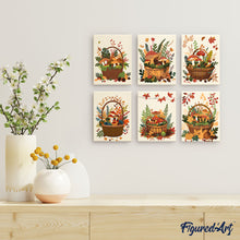 Afbeelding in Gallery-weergave laden, Mini Schilderen op Nummer 15x20cm (6 stuks) - Bosmand