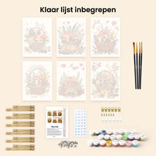 Afbeelding in Gallery-weergave laden, Mini Schilderen op Nummer 15x20cm (6 stuks) - Bosmand