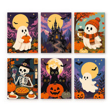 Afbeelding in Gallery-weergave laden, Mini Schilderen op Nummer 15x20cm (6 stuks) - Spookachtige herfstavonden