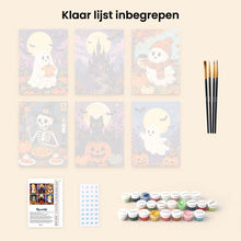 Afbeelding in Gallery-weergave laden, Mini Schilderen op Nummer 15x20cm (6 stuks) - Spookachtige herfstavonden