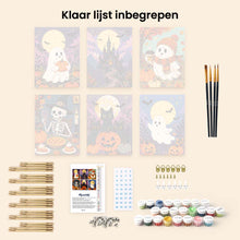 Afbeelding in Gallery-weergave laden, Mini Schilderen op Nummer 15x20cm (6 stuks) - Spookachtige herfstavonden
