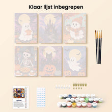Afbeelding in Gallery-weergave laden, Mini Schilderen op Nummer 15x20cm (6 stuks) - Spookachtige herfstavonden