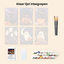 Afbeelding in Gallery-weergave laden, Mini Schilderen op Nummer 15x20cm (6 stuks) - Vrienden van het griezelseizoen