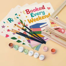 Afbeelding in Gallery-weergave laden, Mini Schilderen op Nummer 15x20cm (6 stuks) - Stemming voor boekenliefhebbers