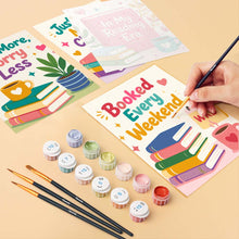 Afbeelding in Gallery-weergave laden, Mini Schilderen op Nummer 15x20cm (6 stuks) - Stemming voor boekenliefhebbers