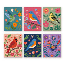 Afbeelding in Gallery-weergave laden, Mini Schilderen op Nummer 15x20cm (6 stuks) - Bloesem en vogelzang