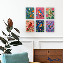 Afbeelding in Gallery-weergave laden, Mini Schilderen op Nummer 15x20cm (6 stuks) - Bloesem en vogelzang