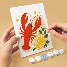 Afbeelding in Gallery-weergave laden, Mini Serie Schilderen op Nummer 15x20cm (6 stuks) - Kustkreeft Collectie