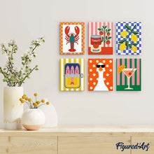Afbeelding in Gallery-weergave laden, Mini Serie Schilderen op Nummer 15x20cm (6 stuks) - Pop Art Voorraadkast