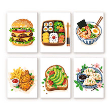 Afbeelding in Gallery-weergave laden, Mini Serie Schilderen op Nummer 15x20cm (6 stuks) - Heerlijk Eten Set