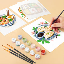 Afbeelding in Gallery-weergave laden, Mini Serie Schilderen op Nummer 15x20cm (6 stuks) - Heerlijk Eten Set