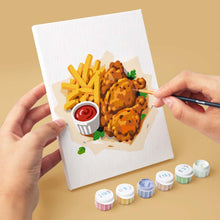 Afbeelding in Gallery-weergave laden, Mini Serie Schilderen op Nummer 15x20cm (6 stuks) - Heerlijk Eten Set