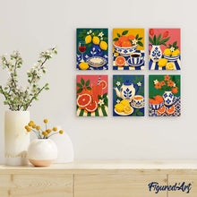 Afbeelding in Gallery-weergave laden, Mini Serie Schilderen op Nummer 15x20cm (6 stuks) - Italiaanse Tafel Collectie