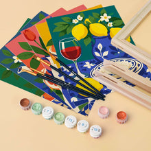 Afbeelding in Gallery-weergave laden, Mini Serie Schilderen op Nummer 15x20cm (6 stuks) - Italiaanse Tafel Collectie