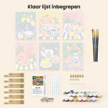 Afbeelding in Gallery-weergave laden, Mini Serie Schilderen op Nummer 15x20cm (6 stuks) - Italiaanse Tafel Collectie